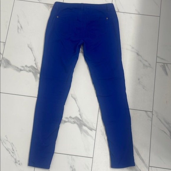 Material Girl Skinny Light Weight Cotton Pants, Royal Blue - Picture 5 of 5